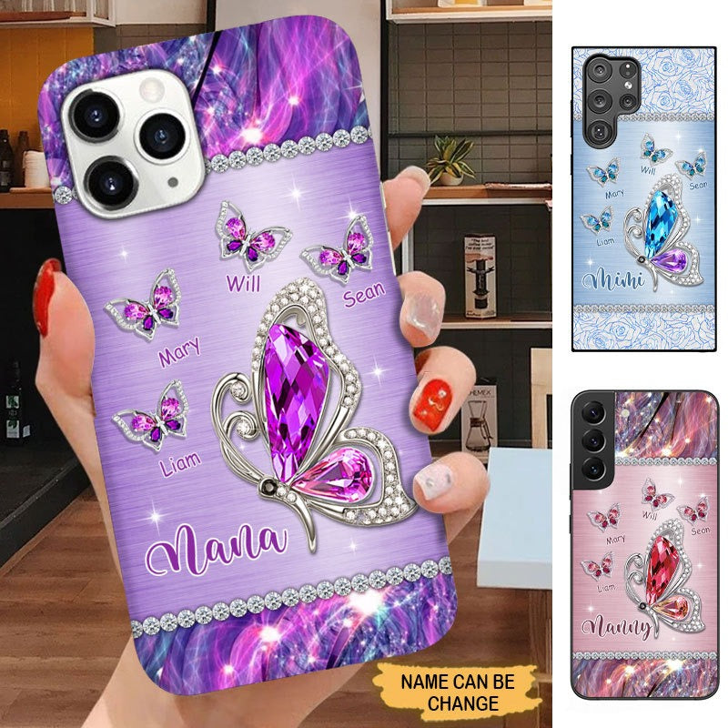 Butterfly Nana Mimi Gigi Grandma Personalized Phone case SC2685 Phone case ShinyCustom Phone Case 