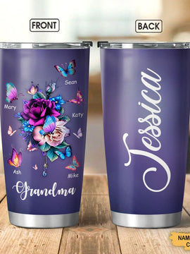 Butterfly Nana Mimi Gigi Grandma Personalized Tumbler SC27102