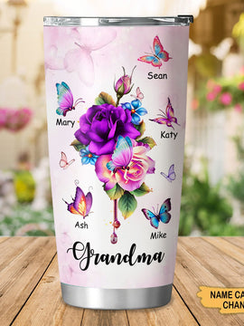 Butterfly Nana Mimi Gigi Grandma Personalized Tumbler SC27106