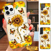 Butterfly Sunflower You are my sunshine Grandma Nana Mommy Personalized Phone case SC2281 Phone case ShinyCustom Phone Case
