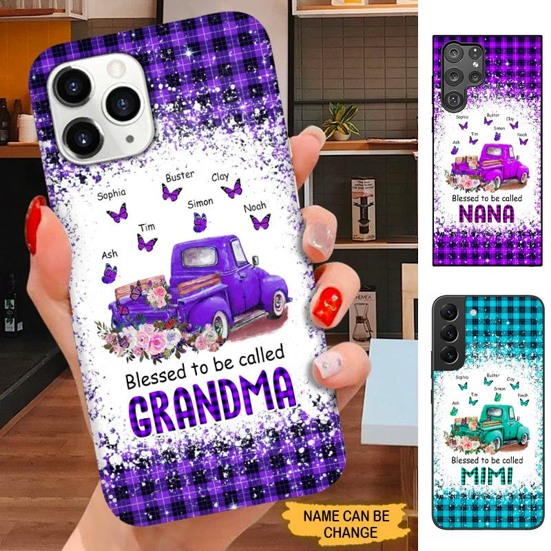 Butterfly Truck Blessed To be called Grandma Nana Mommy Personalized Phone case SC30911 Phone case ShinyCustom Phone Case 