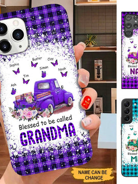 Butterfly Truck Blessed To be called Grandma Nana Mommy Personalized Phone case SC30911