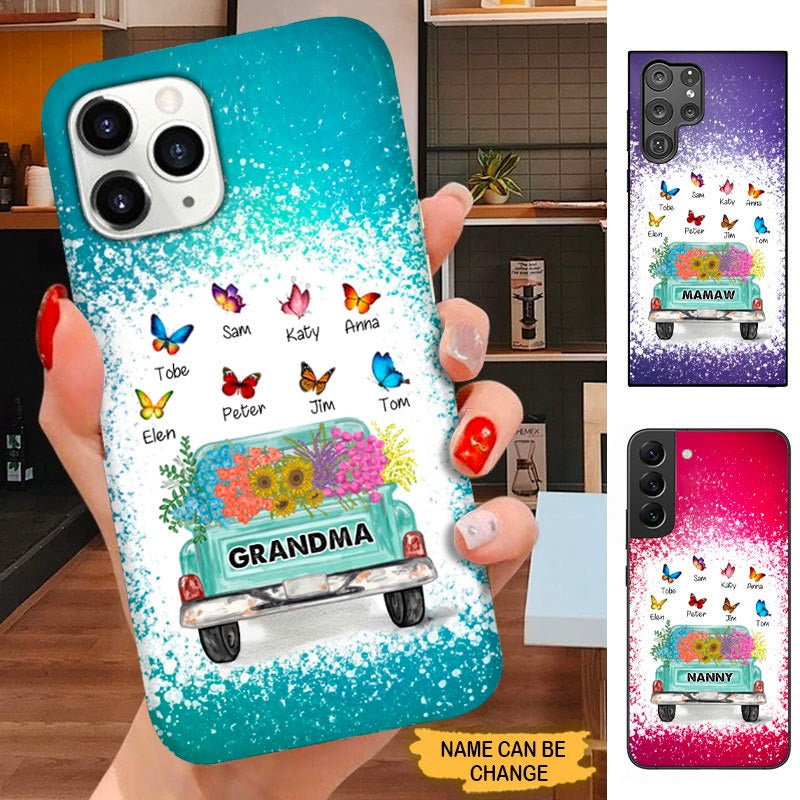 Butterfly Truck Grandma Nana Mommy Auntie Personalized Phone case SC12101 Phone case ShinyCustom Phone Case 