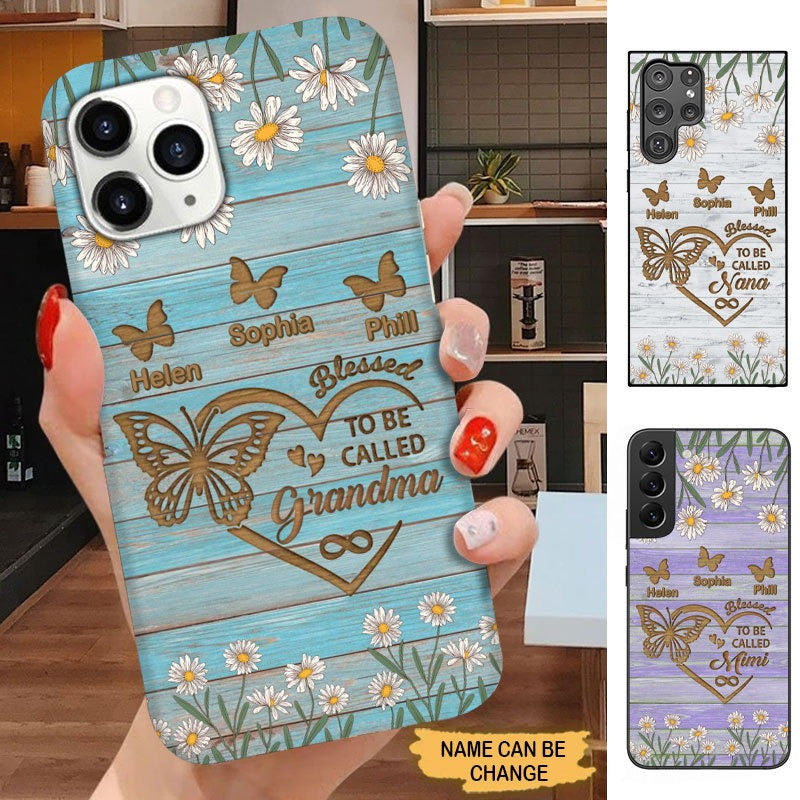Butterlies Blessed to be called Grandma Nana Mimi Personalized Phone case Phone case FUEL 