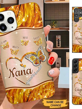 Butterly Blessed to be called Nana Mimi Gigi Grandma Personalized Phone case SC25101