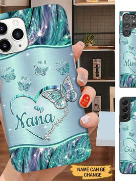 Butterly Blessed to be called Nana Mimi Gigi Grandma Personalized Phone case SC25102