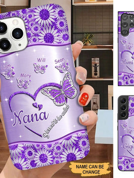 Butterly Blessed to be called Nana Mimi Gigi Grandma Personalized Phone case SC25104