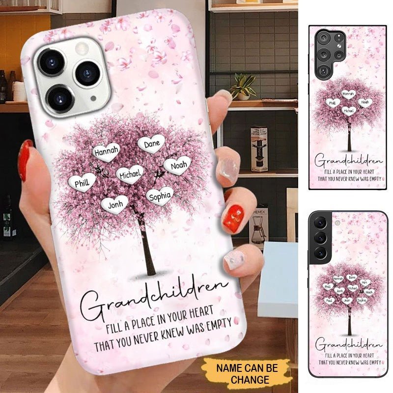 Cherry Blossom Heart Tree Grandchildren Grandma Nana Mommy Personalized Phone case SC2283 Phone case ShinyCustom Phone Case 