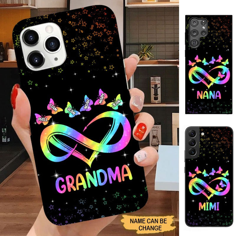Colorful Butterflies Grandma Nana Mimi Personalized Phone case Phone case FUEL 