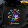 Colorful Butterfly Grandma with Grandkids Personalized Hoodie Shirt SC102231