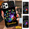 Colorful Butterfly Grandma with Grandkids Personalized Phone case SC191101