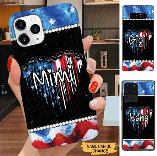Colorful Heart Grandma with Grandkids Mommy Auntie Personalized Phone case Phone case FUEL 