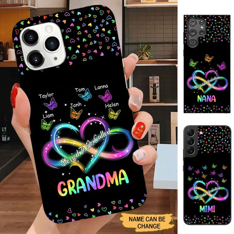 Colorful heart Blessed to be called Grandma Nana Mommy Personalized Phone Case Phone case FUEL 