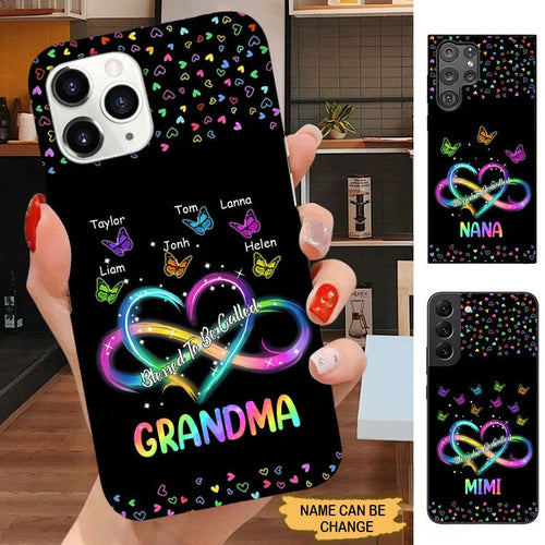 Colorful heart Blessed to be called Grandma Nana Mommy Personalized Phone Case Phone case FUEL 