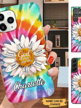 Daisy Flower God Says You Are Personalized Phone case