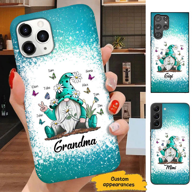 Gnome Butterfly Grandma Nana Mommy Auntie Personalized Phone Case SC2992 Phone case ShinyCustom Phone Case 