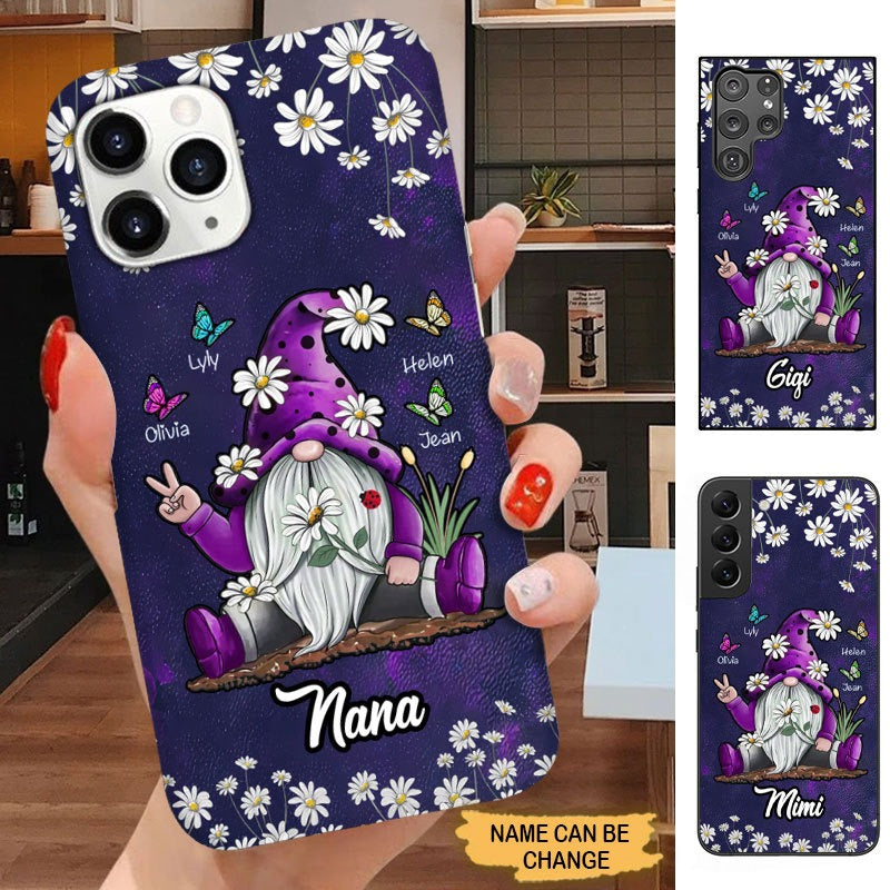 Daisy Gnome Butterflies Grandma with grandkids Personalized Phone case SC1564 Phone case FUEL 