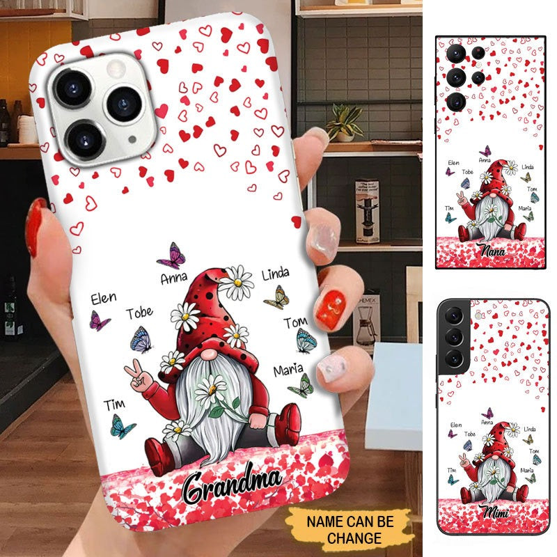 Daisy Gnome Butterfly Grandma with Grandkis Personalized Phone Case Phone case FUEL 