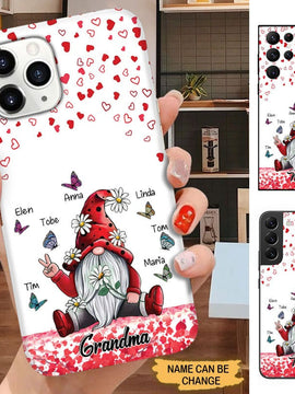 Daisy Gnome Butterfly Grandma with Grandkis Personalized Phone Case