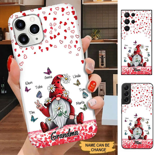 Daisy Gnome Butterfly Grandma with Grandkis Personalized Phone Case Phone case FUEL 
