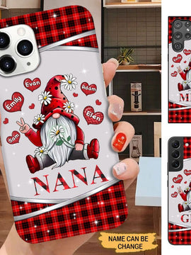 Daisy Gnome Grandma with Grandkids Nana Mimi Personalized Phone Case SC2269