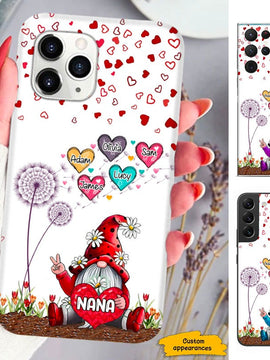 Dandelion Heart Gnome Grandma Nana Mimi Mommy Personalized Phone Case SC303233