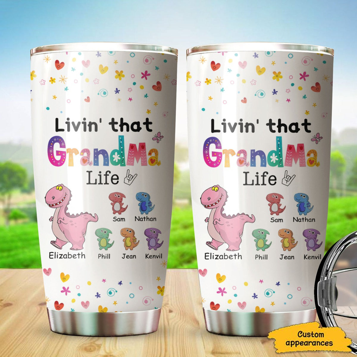 Dinosauer Living That Grandma Life Nana Life Mimi Mommy Personalized Phone Case SC303239