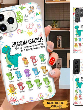 Dinosaurs Grandmasaurus Grandma with Grandkids Personalized Phone case SC7095