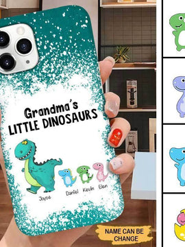 Dinosaurs Grandma with Grandkids Personalized Phone case