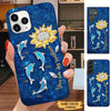 Dolphin Sunflowers You are my sunshine Grandma Nana Gigi Personalized Phone case SC2271 Phone case FUEL