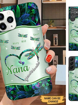 Dragonfly Blessed to be called Nana Mimi Gigi Grandma Personalized Phone case SC2171