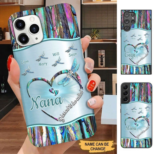 Dragonfly Blessed to be called Nana Mimi Gigi Grandma Personalized Phone case SC2683 Phone case ShinyCustom Phone Case 