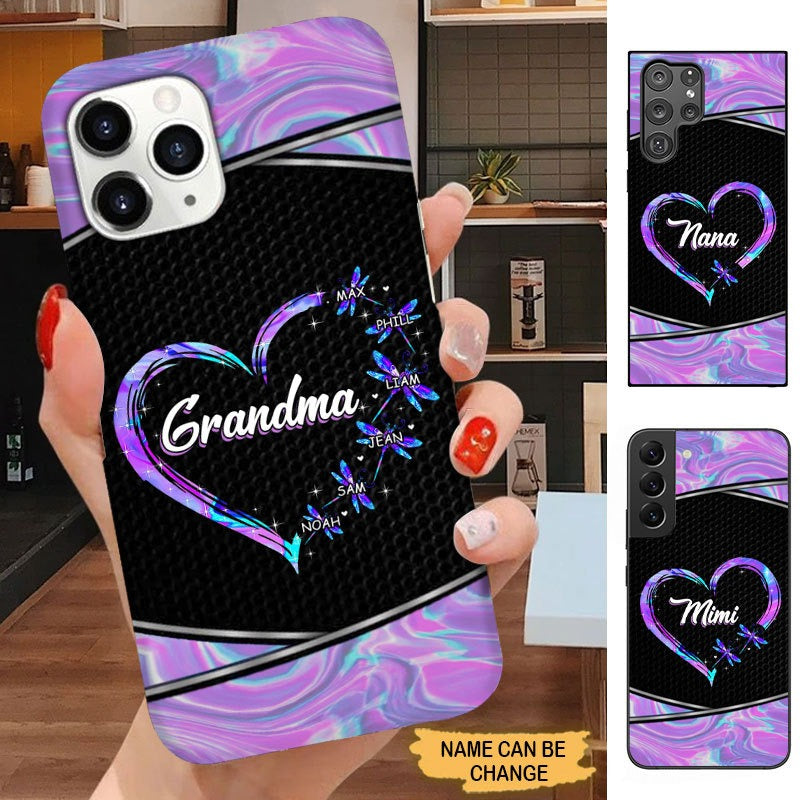Dragonfly Heart Grandma Nana Mimi Personalized Phone case SC2273 Phone case FUEL 