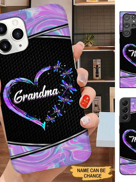 Dragonfly Heart Grandma Nana Mimi Personalized Phone case SC2273