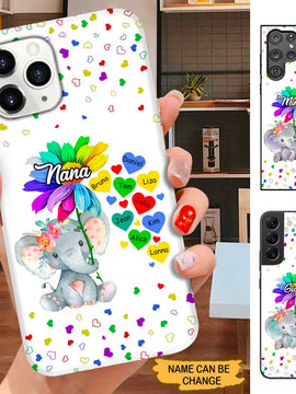 Elephant Heart Nana Mimi Gigi Grandma Personalized Phone case SC15091