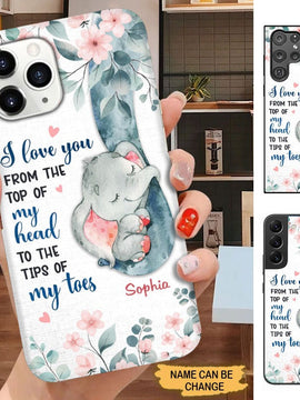 Elephant Kid Mommy I Love You Personalized Phone case SC2482