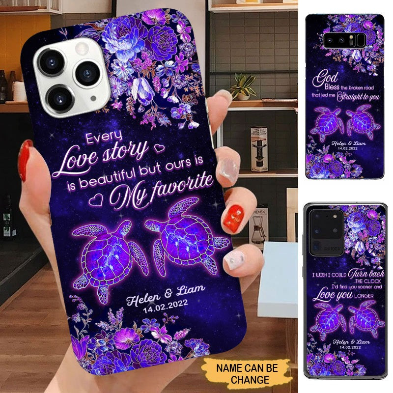 Every love story is beautiful but ours is my favorite Turtle Couple Personalized Phone case Phone case FUEL 