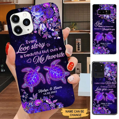 Every love story is beautiful but ours is my favorite Turtle Couple Personalized Phone case Phone case FUEL 