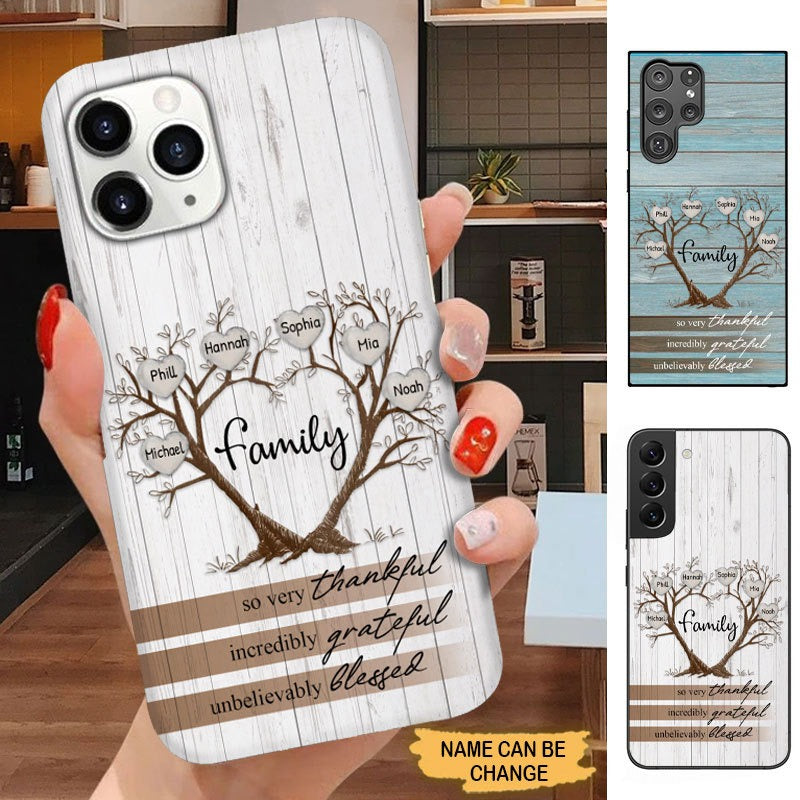 Family Thankful Grateful Blessed Personlized Phone case Phone case FUEL 