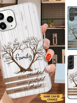 Family Thankful Grateful Blessed Personlized Phone case