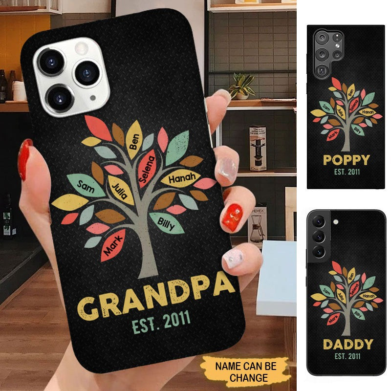 Family Tree Grandpa Papa Daddy Personalized Phone case SC2284 Phone case ShinyCustom Phone Case 