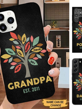 Family Tree Grandpa Papa Daddy Personalized Phone case SC2284