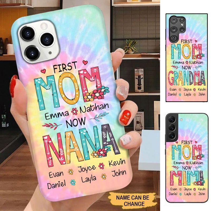 First MOM now GRANDMA Mommy, Nana, Auntie Personalized phone case SC05271 Phone case FUEL 