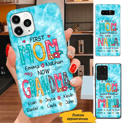 First MOM now GRANDMA Mommy Nana Auntie Personalized phone case SC71512