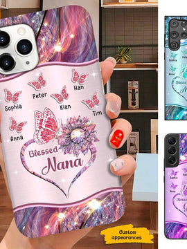 Flower Blessed Grandma Nana Gigi Mommy Personalized Phone Case SC181105