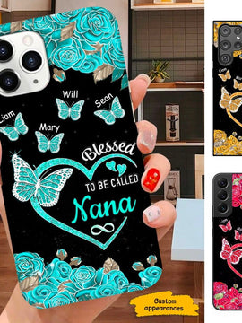 Flower Blessed To Be Called Grandma Nana Mimi Mom Personalized Phone Case SC234121