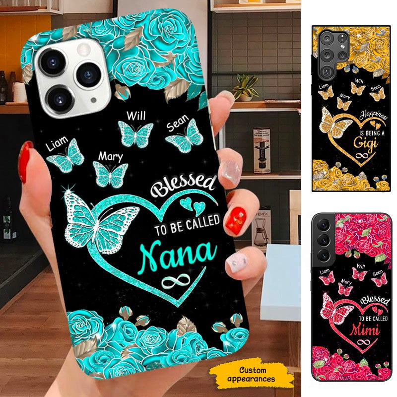 Flower Blessed To Be Called Grandma Nana Mimi Mom Personalized Phone Case SC234121