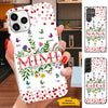 Flower Butterfly Mimi Nana Gigi Grandma with Grandkids Personalized Phone Case SC253238