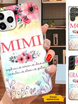 Flower Grandma Mom Nana Auntie Personalized Phone case SC011202