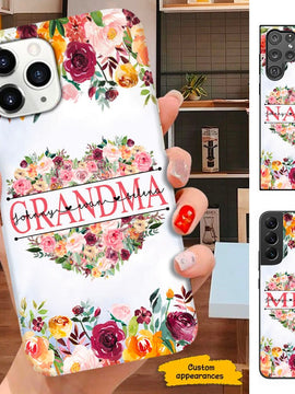 Flower Grandma Nana Mimi Mom Personalized Phone Case SC23416